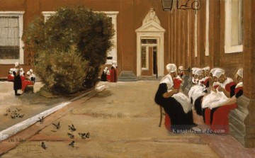 Amsterdam Waisenhaus 1876 Max Liebermann deutscher Impressionismus Ölgemälde